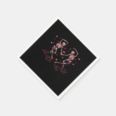 Serviette En Papier Skeletons tenant les mains Coeur Valentines concep (Coin)