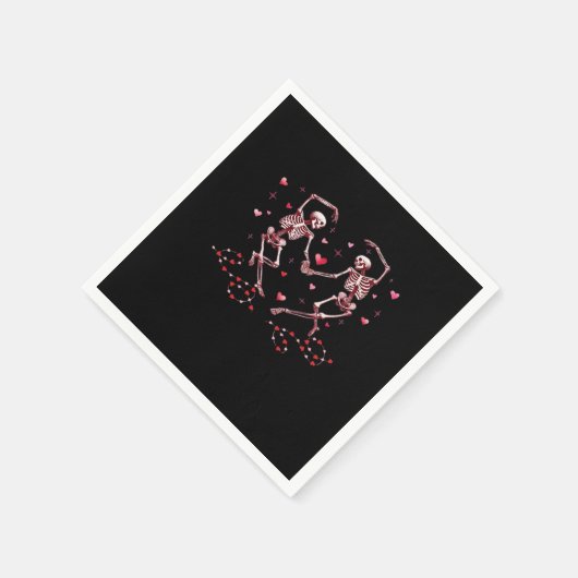 Serviette En Papier Skeletons tenant les mains Coeur Valentines concep (Coin)