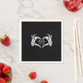 Serviette En Papier Skeletons Token Heart Hands (En situation)