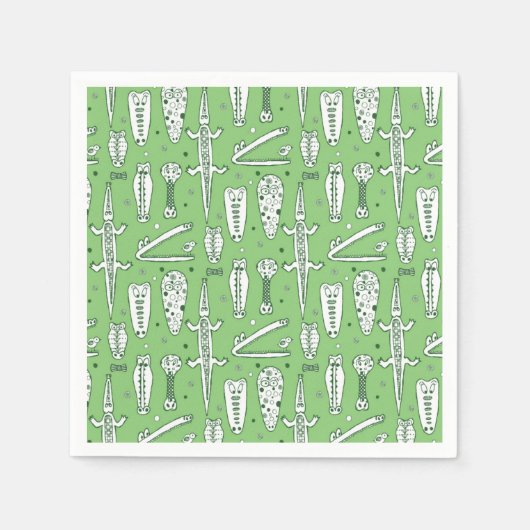 Serviette En Papier Sketch Crocodile (Devant)