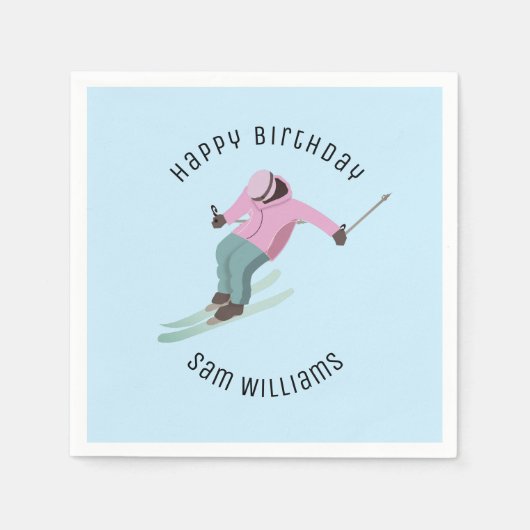 Serviette En Papier Ski (Devant)