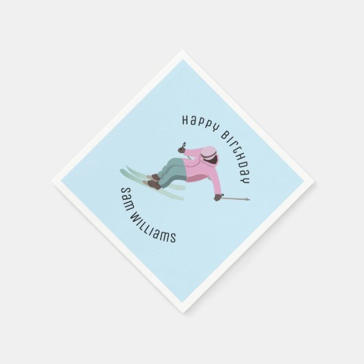 Serviette En Papier Ski (Coin)