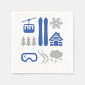 Serviette En Papier Ski (Devant)