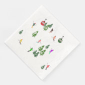 Serviette En Papier Ski alpin | Gondola Ski de vacances Ascenseur (Coin)