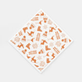 Serviette En Papier Ski Après Winter Bachelorette Party Orange (Coin)
