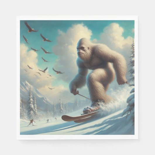 Serviette En Papier Ski Bigfoot (Devant)