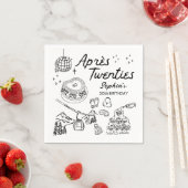 Serviette En Papier Ski Birthday Party Apres Twenties (En situation)