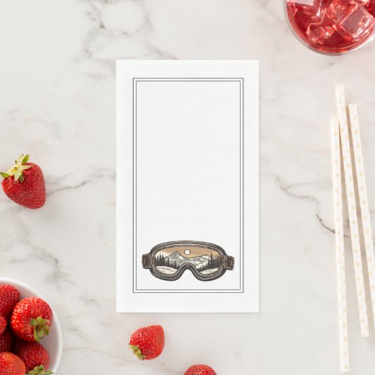 SERVIETTE EN PAPIER SKI BUM NAPKINS (En situation)