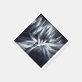 Serviette En Papier Ski de descente au clair de lune (Coin)