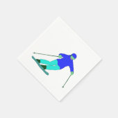 Serviette En Papier Ski de neige (Coin)