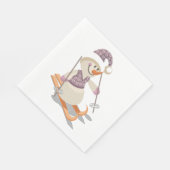 Serviette En Papier Ski de neige (Coin)