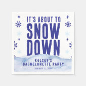 Serviette En Papier Ski d'hiver Snow Snowflake Bachelorette (Devant)
