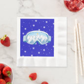 Serviette En Papier Ski Goggers Snowflake Dance (En situation)