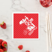 Serviette En Papier Ski ; Scarlet Rouge (En situation)