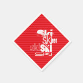 Serviette En Papier Ski ; Scarlet Rouge (Coin)