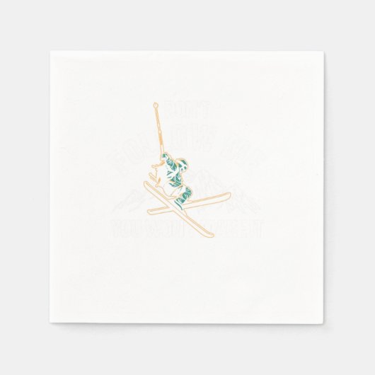 Serviette En Papier Ski Sports extrêmes Ski Mountain Winter Sports G (Devant)