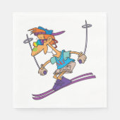 Serviette En Papier Skier d'été (Devant)