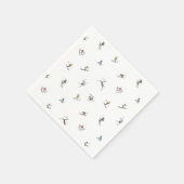 Serviette En Papier Skieurs d'hiver en action Motif (Coin)