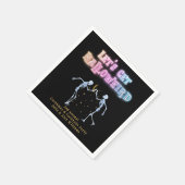 Serviette En Papier Skull Neon Halloween Halloween Skeletons dansants  (Coin)