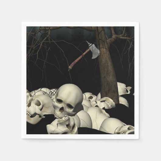 Serviette En Papier Skuls et Ax (Devant)