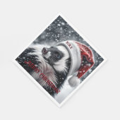 Serviette En Papier Skunk à Santa Hat (Coin)