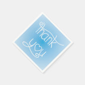 Serviette En Papier Sky Blue Merci Heart Party Napkins (Coin)