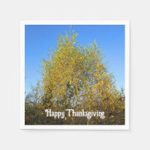 Serviette En Papier Sky Dancing Autumn Leaves - Custom Thankgiving (Devant)