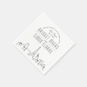 Serviette En Papier Skyline Las Vegas Deco | Mariage, événement Napkin (Coin)