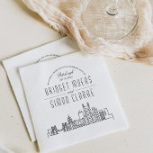 Serviette En Papier Skyline Pittsburgh Deco | Mariage Événement Napkin