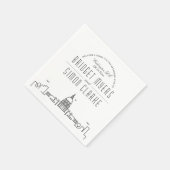 Serviette En Papier Skyline Washington DC Deco | Événement mariage (Coin)