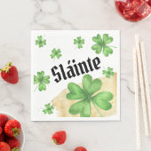 Serviette En Papier Slainte Irlandaise (En situation)