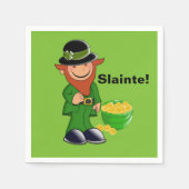 Serviette En Papier Slainte ! Leprechaun, Saint Patrick's Day Napkins (Devant)