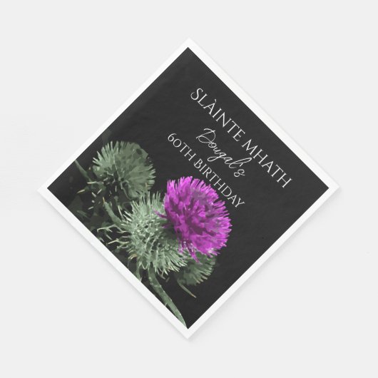 Serviette En Papier Slàinte mhath Thistle Anniversaire (Coin)