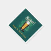 Serviette En Papier Slàinte ! Saint Patrick's Day Pint of Beer on Gree (Coin)