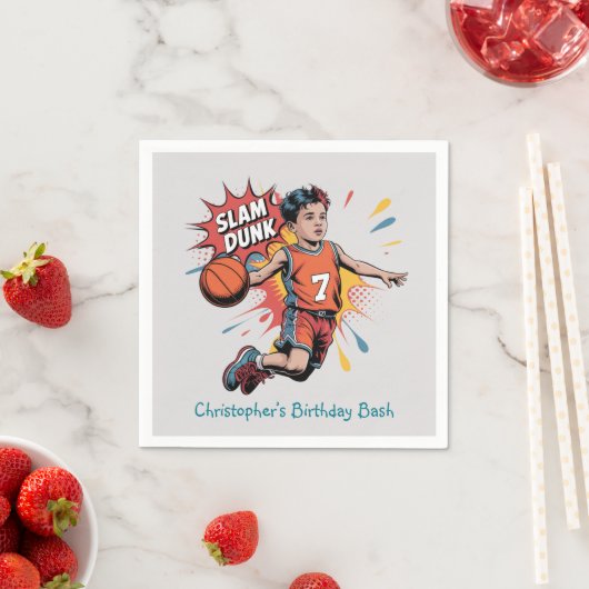 Serviette En Papier Slam Dunk Boy Anniversaire Bash (En situation)