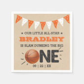Serviette En Papier Slam Dunking The Big One | Basketball 1er annivers (Devant)