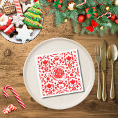 Serviette En Papier Sleeping Fox Folk Art