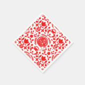 Serviette En Papier Sleeping Fox Folk Art (Coin)