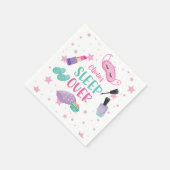 Serviette En Papier Sleepover soirée rose violet entre (Coin)