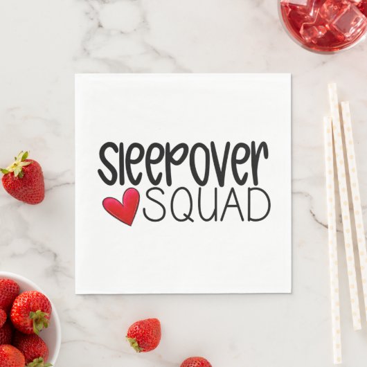 Serviette En Papier Sleepover Squad Heart Party (En situation)