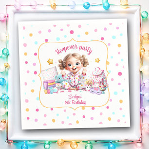 Serviette En Papier Sleepover Stwood Party Jolie fille Anniversaire