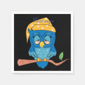 Serviette En Papier Sleepy Owl Thunder_Cove (Devant)