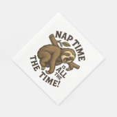 Serviette En Papier Sleepy Sloth Funny (Coin)