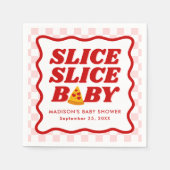 Serviette En Papier Slice Slice Baby Pizza Baby Shower (Devant)