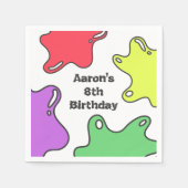 Serviette En Papier Slime fête d'anniversaire (Devant)