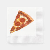Serviette En Papier SlipperyJoe's classique pepperoni pizza tranche fo (Devant)