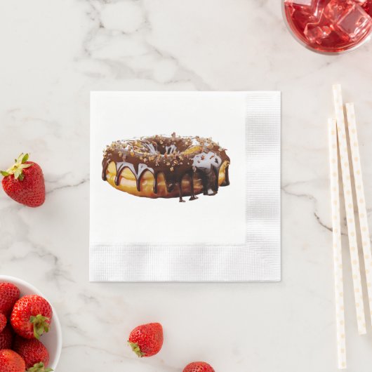 Serviette En Papier SlipperyJoe's decadent donut covered thick glossy (En situation)