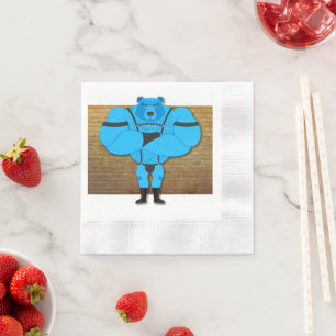 Serviette En Papier SlipperyJoe's gay muscle ours dessin animé thong l