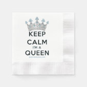 Serviette En Papier SlipperyJoe's Keep Calm Queen couronne joyaux a (Devant)