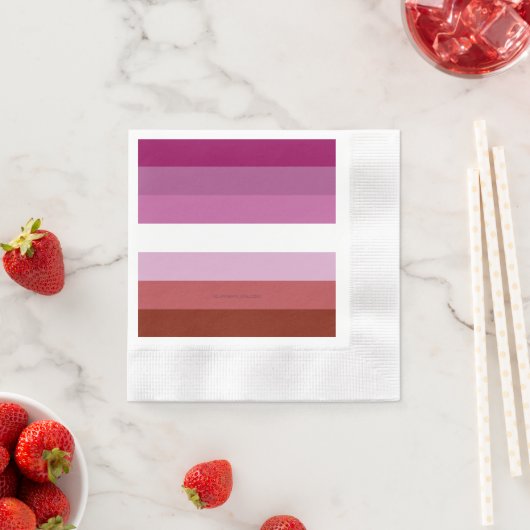 Serviette En Papier SlipperyJoe's lesbian pride flag feminine communit (En situation)